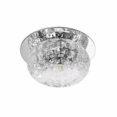 Kitchen Ceiling Light Fixture - 5W Simple Crystal LED Ceiling Light,Round Flush Mount Fixture Lamp,Home Study Kitchen Bedroom Living Room Lighting