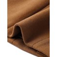 thumbnail image 5 of INSPIRE CHIC Women's Short Pea Coat Winter Warm Peter Pan Collar Double Breasted Belted Overcoat Jacket Slim Fit Work Outerwear XS Brown, 5 of 6