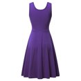 thumbnail image 2 of Frontwalk Women A-line Tank Midi Dresses Plain Hawaiian Long Dress Ladies Vest Loose Summer Beach Sundress Purple XL, 2 of 2