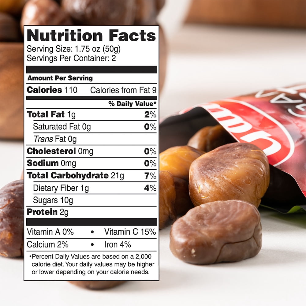 Galil Ready-to-Eat Organic Roasted Chestnuts, Gluten Free and Shelled, 3.5 oz, 24-Pack