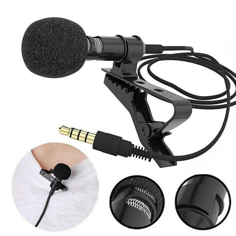 Mini Microphone, Karaoke Tiny Microphone for Voice Recording Interview,  Portable Small Singing Mic 3.5mm Plug with Stand Suitable for Android