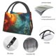 thumbnail image 4 of Disketp Red And Blue Fire Peacock Bolsa Térmica Estampada, Bolsa Térmica Aislante para Almuerzo, Playa y Campamento, 4 of 6