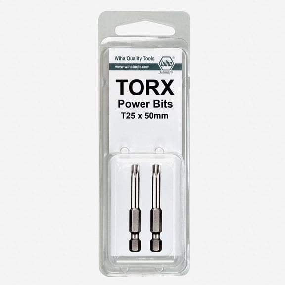 Wiha 74515 T27 x 50mm Torx Power Bit (2 Pack)