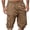 Khaki, variant on Brondbend Men Cargo Shorts Mens Work Shorts Elastic Waist Pockets Zipper Shorts Solid Color Fashion Casual Loose Fit Going out Climb Workwear Pants Army Green L