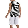 thumbnail image 2 of Honeii Zebra print basktball shirt for men and women, Unisex basketball jersey for Theme party-3X-Large, 2 of 6