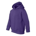 thumbnail image 4 of Couver Toddler Fleece Long Sleeve Hooded Pullover Sweatshirt with Side Seam Pockets, PURPLE 4T, 4 of 4