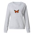 thumbnail image 1 of Mode Femmes Imprimé Papillon Couleur Unie Pull Manches Longues, 1 of 3