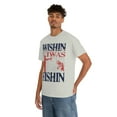 thumbnail image 6 of Wishing I was Fishing  Love to fish Unisex Heavy Cotton Tee, 6 of 9