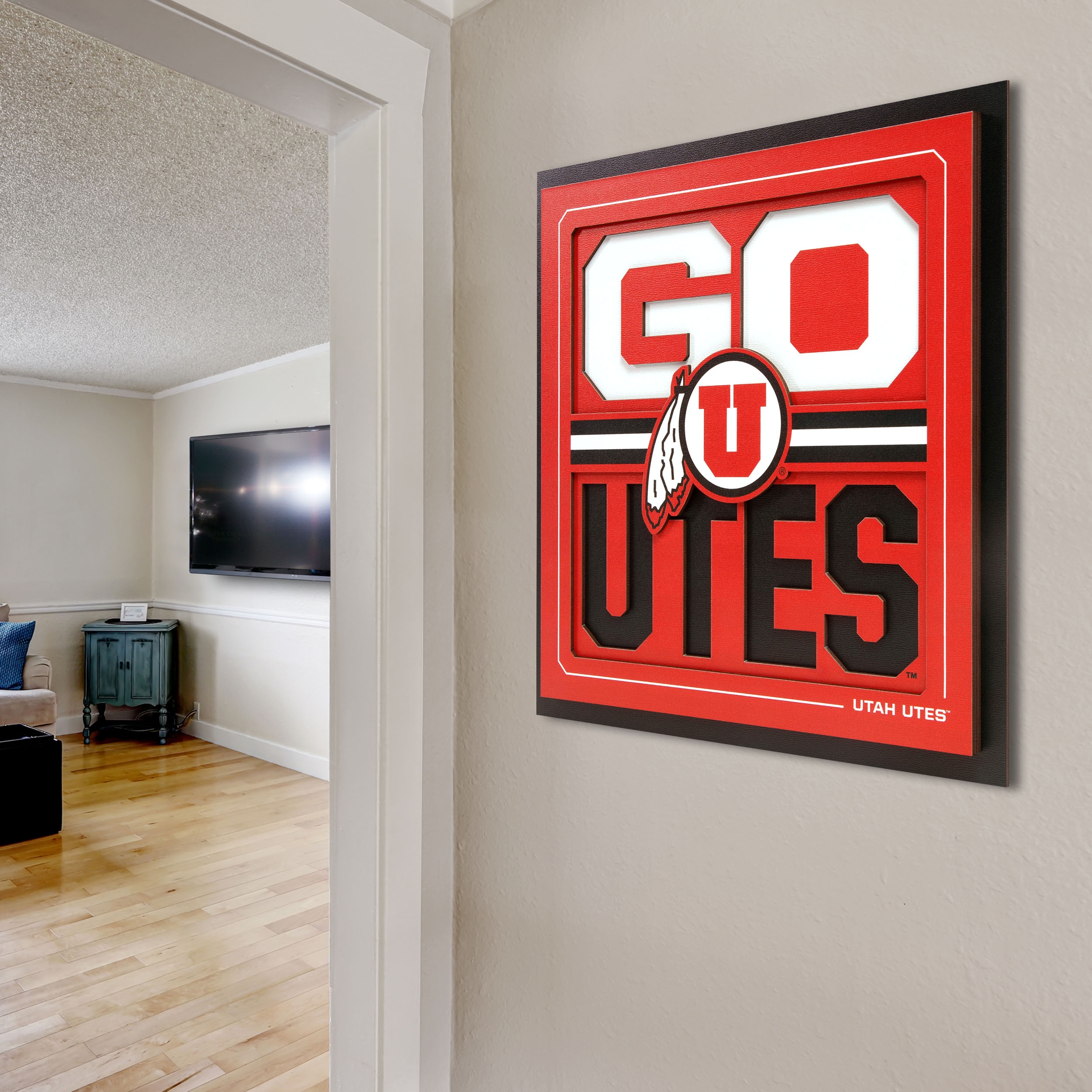 YouTheFan NCAA Utah Utes Slogan Series 3D Wall Art