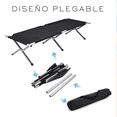thumbnail image 4 of Catre Plegable Para Acampar Cama Portátil Campismo 190x64x42 negro, 4 of 5