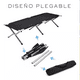 thumbnail image 4 of Catre Plegable Para Acampar Cama Portátil Campismo 190x64x42 negro, 4 of 5
