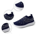 thumbnail image 6 of Xiaoxatg Women's Casual Shoes Breathable Mesh On Flat Comfortable Walking Footwear with Rhinestone for Daily Activities 6.5 Navy, 6 of 9
