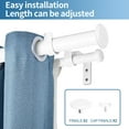 thumbnail image 2 of Urbanest Bouton Manhattan 1" 5/8" Double Drapery Curtain Window Rod Set - 48" to 84", White, 2 of 6
