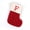 Red, variant on Sunisery Christmas Stocking Soft Plush Monogram Christmas Socks Family Decorations Hanging Ornament Xmas Gift