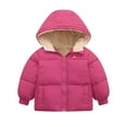 thumbnail image 3 of Toddler Girl Winter Coat Girls Puffer Jacket Zipper Long Sleeve Windproof Jacket Outwear Hooded Jackets Toddler Girls Clothes 2-3 Years, 3 of 3