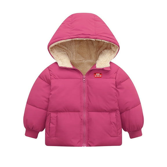 Kids Down Coat Unisex Winter Coats Puffer Coat with Hood Girls' Long-Sleeve Coat for Kids 4-5 Years