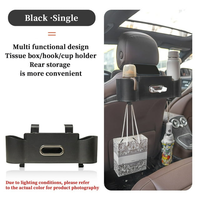 Car Organizers and Storage Lambskin Multifunctional Car Seat Back Organizer Hook Cup Storage Box Vehicle Accessory Gift Car Seat Organizer