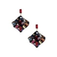 thumbnail image 3 of Acetate Rhinestone Square Dangle Earring Navy, 3 of 4