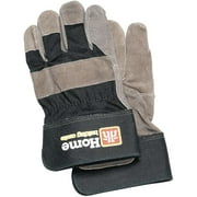 Men's Split Leather Combo Work Gloves - Large, Black