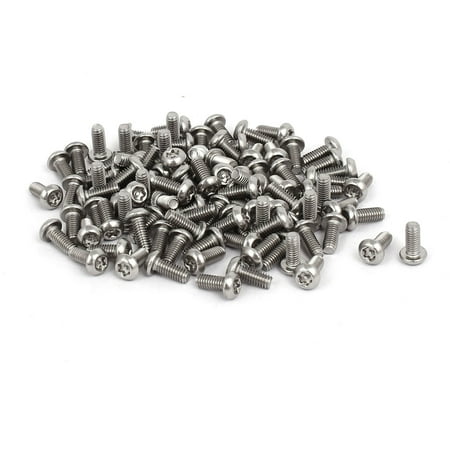 

M2.5x6mm 304 Stainless Steel Button Head Torx Security Machine Screws 100pcs
