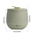 thumbnail image 2 of Portable Stainless Rice Cooker 2 Cup Capacity Non Stick Pot Fast Heating With Transparent Lid Ideal For Travel And Small Kitchens, 2 of 3