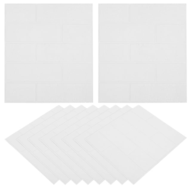 20 piezas pegatinas para paredes de ladrillo de simulación papel tapiz de ladrillo 3D decoración de pared autoadhesiva