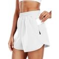 thumbnail image 3 of NELEUS Womens 3.5" Workout Shorts for Athletic Yoga Running Casual Single-layer Shorts with Side Pocket,White,US Size XL, 3 of 10