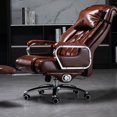 thumbnail image 4 of Mobile Restaurant Office Chairs Leather Lounge Luxury Armchair Chairs Swivel Relaxing Italian Fauteuil Living Room Furniture My Lux Decor Round, 4 of 14