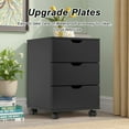 thumbnail image 5 of MAYEERTY 3-Drawer Vertical Wood Filing Cabinet with Casters for Home Office, Black, Non-Assembled, 5 of 8