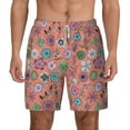 thumbnail image 2 of Picia Color Flowers pattern Mens Swim Trunks with Compression Liner Stretch Beach Shorts Quick Dry with Zipper Pockets No-Chafing Board Shorts-XX-Large, 2 of 9