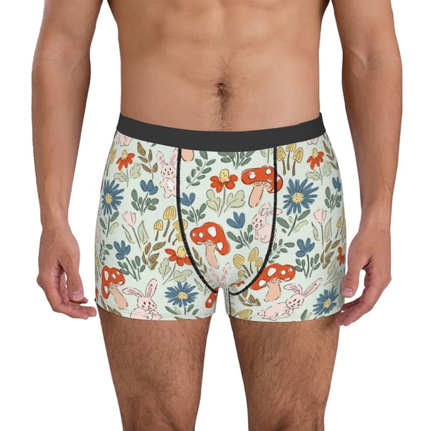 Balery Garden Of Little Bunnies Calzoncillos bóxer para hombre, ropa interior de algodón suave y transpirable con cinturilla de nailon-Small