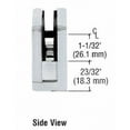 thumbnail image 6 of CRL Z812SC Satin Chrome Z-Series Square Type Flat Base Zinc Clamp for 1/2" Glass, 6 of 7