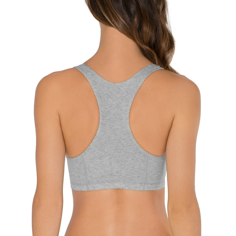 Fruit of the Loom Women's Racerback Style Cotton Sports Bra, 3-Pack,  Style-9012 