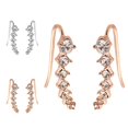 thumbnail image 2 of Qarigey Mujeres Niñas una 7 Crystal Ear Cuffs Hoop Climber Stud Pendientes Star Ear Stud Pin Accesorios de joyería Type6 NO6 Qarigey PS12563-01, 2 of 6