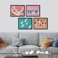 thumbnail image 3 of PixonSign Framed Wall Art Crane Birds Pattern Prints, Set of 4 Nature Animals Fine Arts, Colorful Modern Arts, Preppy Room Wall Décor, Minimalism Posters for Home Decor -, 3 of 5