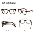 thumbnail image 4 of Gafas unisex con montura cuadrada tipo kimorno que bloquean la luz azul, 4 of 6