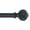 Black, variant on 1-Inch Diameter Single Window Treatment Curtain Rod, Castani Finial, 48-inch to 84-inch Adjustable, Black