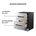 thumbnail image 3 of Equator 24" 2 Drawer 2 Zone CONVERTIBLE REFRIGERATOR-FREEZER 5cf Sabbath Mode, 3 of 17