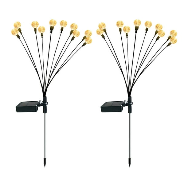 2/4 Uds. Luces de enchufe de tierra solar de encendido/apagado automático de luz de jardín 600mAh para camino de pasarela JShteea El nuevo