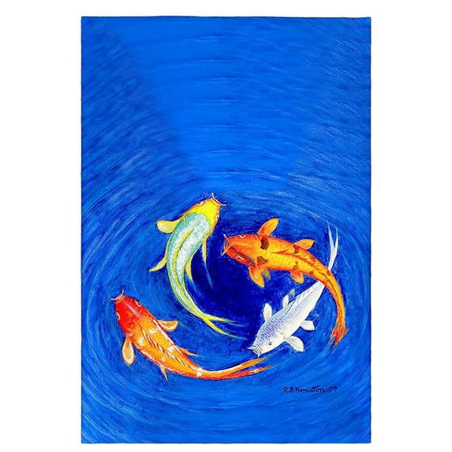 Betsy Drake GT857 Serviette d'Invité Tourbillonnante Koi