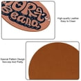 thumbnail image 5 of Halloween 6PCS Round Microfiber Leather Coasters, 11x11 cm/4.3x4.3 in, Drink Coasters for Dining Table, Waterproof and Cup Coasters, Set of 6 - Black, 5 of 6
