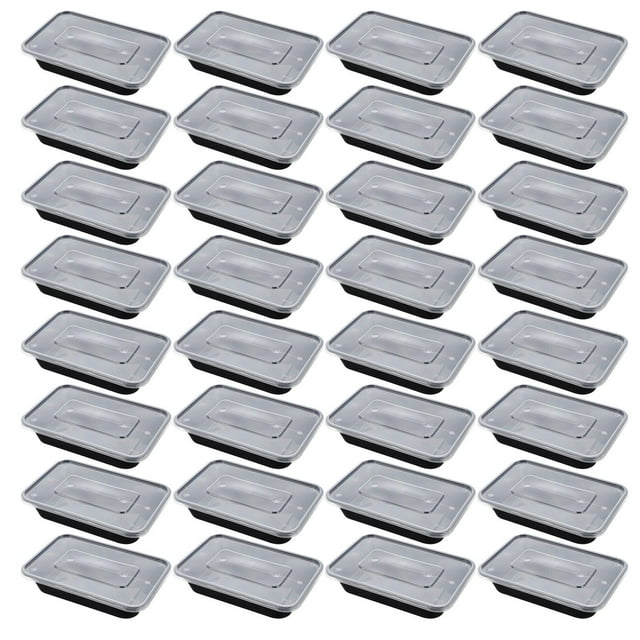 50 Pcs Boîtes à Emporter Boîtes Bento Jetables Boîtes d'Emballage Alimentaire Boîtes pour Riz Contenants Alimentaires