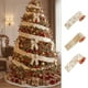 thumbnail image 1 of Corona navideña de cinta, cinta con lentejuelas adhesivas, árbol de ratán hueco, ambiente festivo navideño, fácil montaje, acabado de lentejuelas de primera calidad, para sala de estar o, 1 of 7