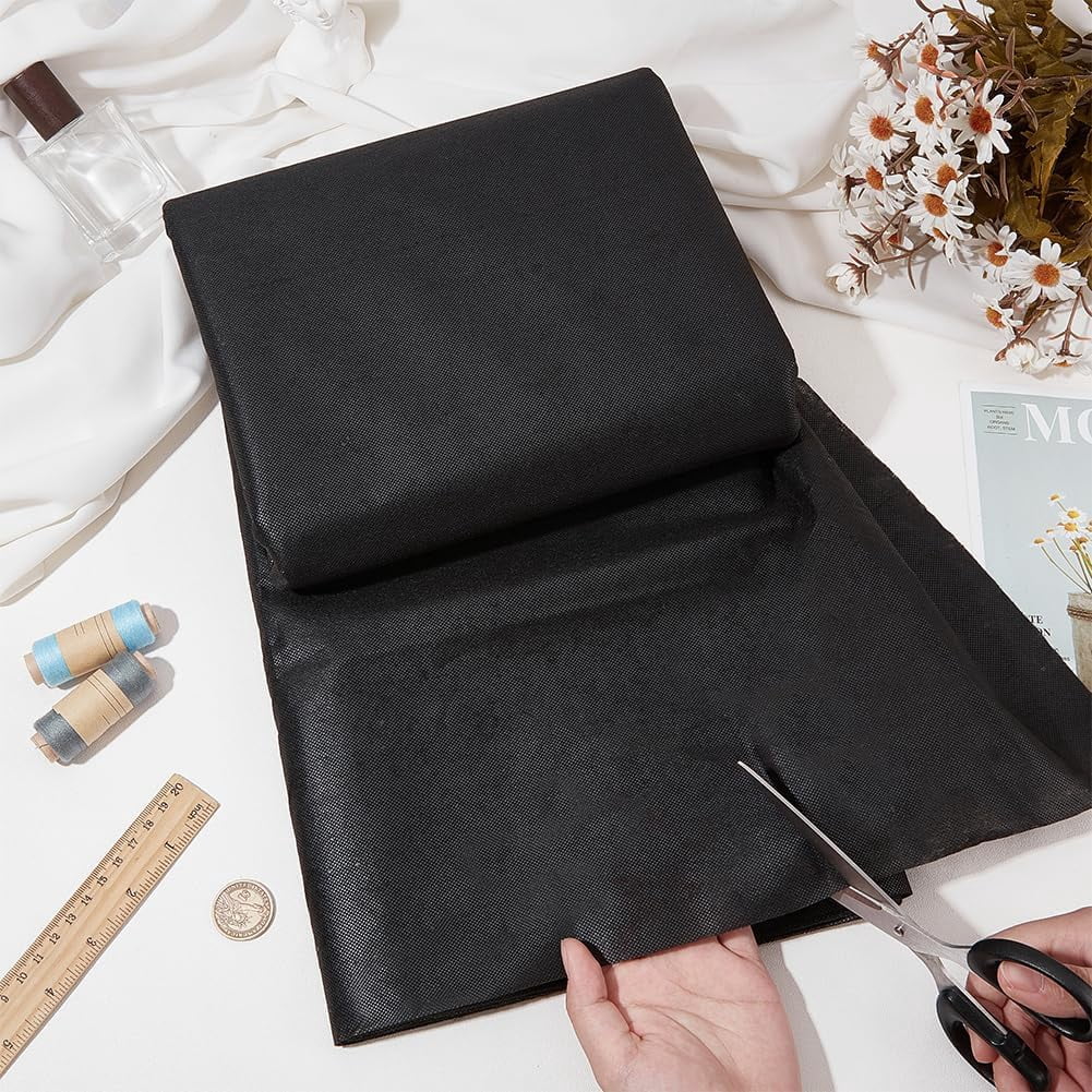 10 Yard Adhesive Polyester Fabric Garment Accessories Black 100cm