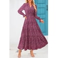 thumbnail image 5 of Vestido PRETTYGARDEN 2025 Floral Maxi de Manga Larga y Escote en V XXL, 5 of 5