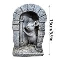 thumbnail image 4 of Mouse Gate Stone Statue | Resin mouse | Outdoor Garden Home | Animal decoration | Hang on the wall, 4 of 4