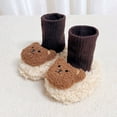 thumbnail image 2 of Otqutp Children Flat Boots Winter Children Toddler Shoes Boys and Girls Floor Sock Shoes Warm and Comfortable Colorblock Cartoon Bear Pattern, 2 of 6