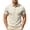 Beige, variant on hoksml Men's Short Sleeve Collared Shirt 3 Button Collared Solid Breathable Regular Fit Golf Top for Business Daily Vacation Casual Wear