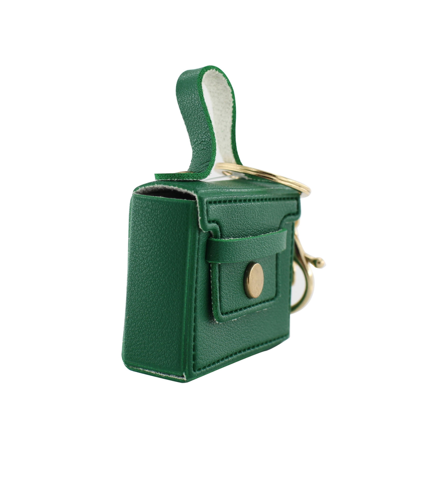 U Style Mini Purse Keychain, Faux Leather, Green, 2.5" x 1" x 2"