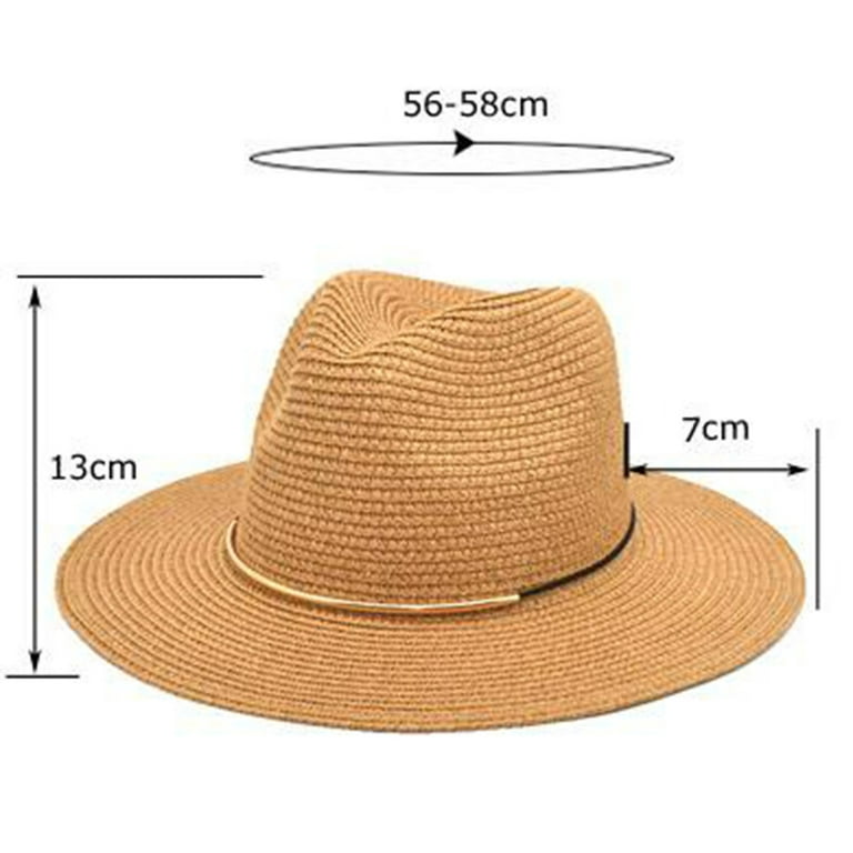 GWAABD Big Brim Hat for Women Packable Outside Mens and Womens Fashion  Straw Hat Summer Outdoor Travel Sunshade Sun Straw Hat British Gentleman  Jazz